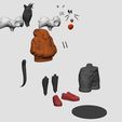 parts.jpg Sylvester Cat Urban Vibes  with Hoodie ( MULTIPARTS AND 3MF )