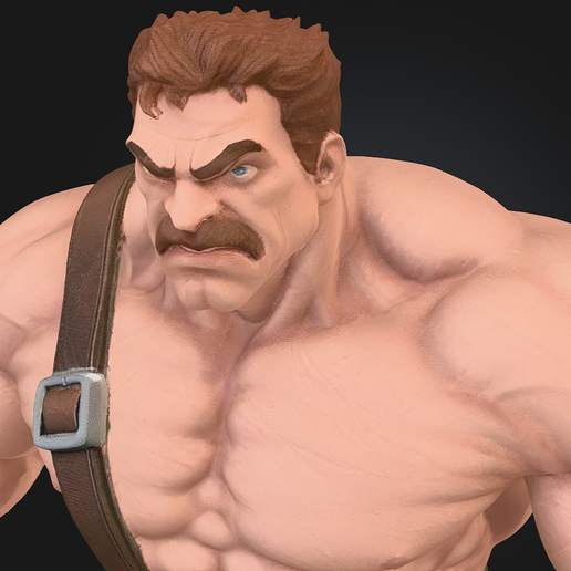 Mike Haggar - Final Fight Retro Arcade Character Statue (STL / 3MF / FBX / Blend)