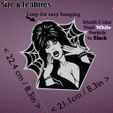 Elvira-Pic2.jpg Elvira Mistress of the Dark Movie Macabre Silhouette Wall Art