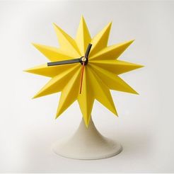 lowres_AQ1IH2OR82.jpg Free STL file Sunburst Tabletop Clock・3D printing model to download