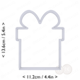gift~5in-cm-inch-top.png Gift Cookie Cutter 5in / 12.7cm