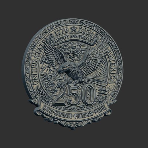 Commemorative United States Semiquincentennial Eagle Medal Design