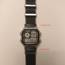 casio royale labelled.jpg Casio W218H, W800H, and AE1200/AE1300 22mm and 20mm NATO strap tapered adapter