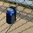 OnFence1.jpg Chain link Fence Cup / Can Holder "Base Beer Buddy"