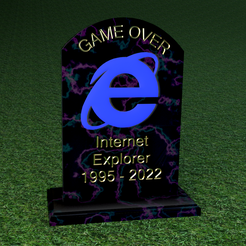 Internet Explorer sel tote Or Archivo STL gratis Pisapapeles | Lápida de Internet Explorer | Game Over・Modelo para descargar y imprimir en 3D