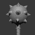 maza-1.jpg "Imposing Medieval Mace - Detailed Replica and Ready for 3D Printing."