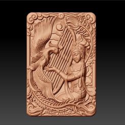 guanyin_and_phoenix1.jpg Free STL file guanyin and phoenix・3D printer design to download, stlfilesfree