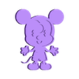 Badge_cute_mickey_magnet_noir.stl Badge cute Mickey mouse