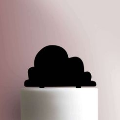 JB_Cloud-225-728-Cake-Topper.jpg STL file CLOUD CLOUD TOPPER・3D printer design to download