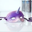 VECTARY_unicorn_mask.jpg Halloween Einhorn Maske