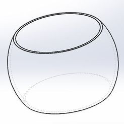 Verre arrondi vue 2.JPG Archivo STL Ronda de la Copa - cristal redondo・Modelo de impresora 3D para descargar