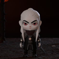 1.png STL file Chibi Geralt of Rivia The Witcher・Design to download and 3D print