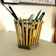 photo1.jpg Pencil pot / pens / brushes made of recycled sticks