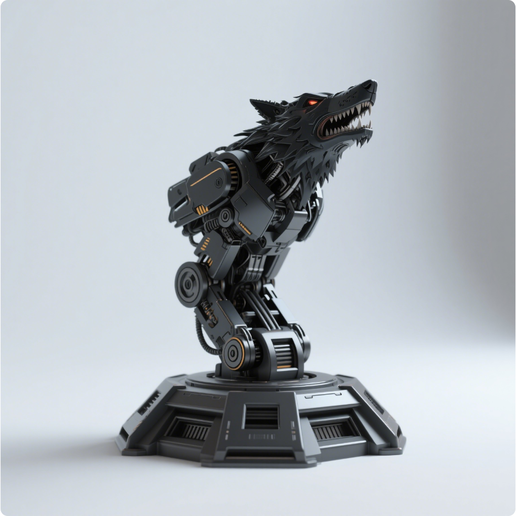 🤖 Wolf-headed mech・ STL File for 3D printing・Cults
