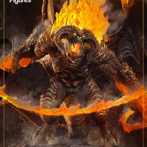 🗿 Balrog - Lord of the Rings・ 3D File for 3D printing・Cults