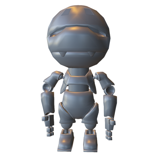 🤖 Chibi Sci-Fi Worker Robot・ STL File for 3D printing・Cults