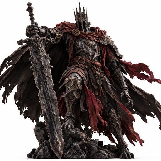 Gravebound Warden – Dark Fantasy Boss | Medieval Knight STL
