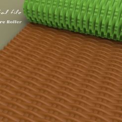rattan-b-2.jpg STL-Datei Rattan B | Polymer Clay Seamless Texture Roller | Digital STL File・Design für 3D-Drucker zum herunterladen