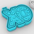 xoxo-sweet-kisses_2.jpg xoxo - sweet kisses - freshie mold - STL for silicone mold