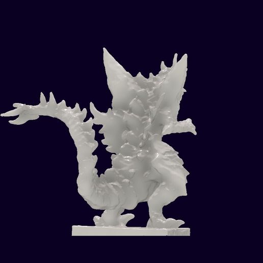 🛰 Space Godzilla Sculpture 3D Scan・Free STL File for 3D printing・Cults