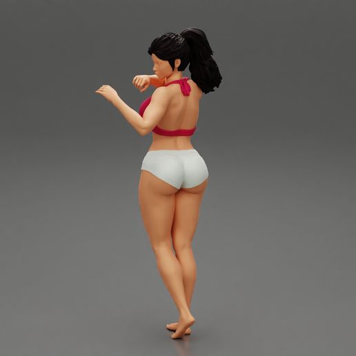 Girl-0005.jpg Fichier 3D Modèle d'impression 3D d'une femme forte en position de combat・Plan à imprimer en 3D à télécharger, 3DGeshaft