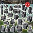 MO-MV-P02-Medieval-village-pack-No.-7.jpg Aldea medieval pack No. 7 - Edad Media Medieval 28mm 15mm RPG Comarca