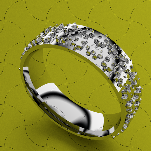Fine Jewelry, Puzzle Style Ring 3D model
