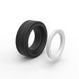 50.jpg Fichier 3D Pneu arrière à flancs blancs pour dragster vintage Version 8 Échelle 1:25・Objet imprimable en 3D à télécharger
