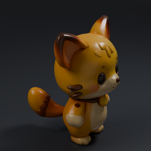 Cute Fox 1 3D printable STL miniature