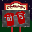 Chiefs-Jersey.png Kansas city Chief  2 Christmas Ornaments/ Patrick Mahomes / Travis Kelce / Football ornaments