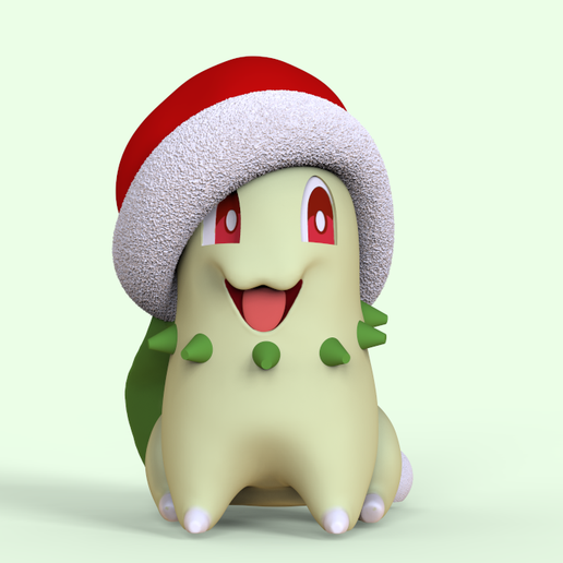 🐉 CHIKORITA POKEMON CHRISTMAS ORNAMENT // CHIKORITA CHRISTMAS