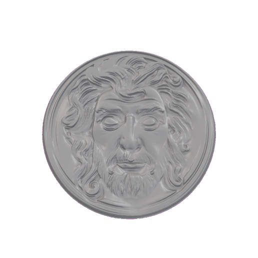 Wise Elder Philosopher Bearded Face Relief STL