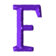 F.stl Elegant Chiseled Font Alphabet and Numbers (40 3d models)