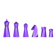 Low Poly Chess Set.obj Low Poly Chess Set