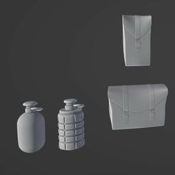 2.jpg Бесплатный STL файл Гранаты и подсумки・3D-печатная модель для загрузки
