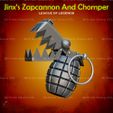 4.jpg Jinx Zapcannon - Chomper LOL league of legends - Fan Art 3D print model