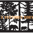 OSO-9.png FOREST LANDSCAPE AND BEAR 6 WALL ART DECORATION - 3D PRINTING AND LASER CUTTING