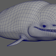 whale_render_wireframe.png Free OBJ file whale・3D printing idea to download