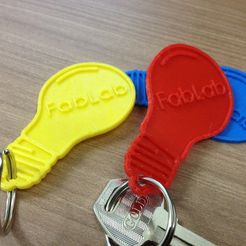 IMG_6101.JPG Free STL file Lamp FabLab locksmith keychain・3D printing template to download, fabiomingori