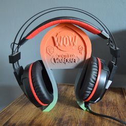 wow1.jpg STL file Headphone holder - World of Warcraft・3D printable model to download