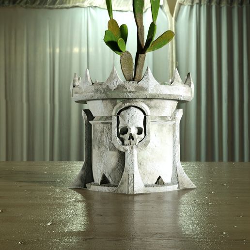 Florero / Maceta con Calavera 3D model