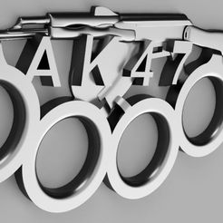 ak47-02.jpg Fichier STL AK 47 Bouton de tiroir Knunkles en laiton・Idée pour impression 3D à télécharger