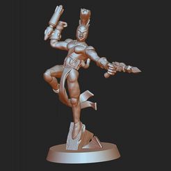 001.jpg Файл STL Боец женского отряда Арлекин Аврора 3D модель для печати *ПРЕДУСМОТРЕНО*・Модель для загрузки и печати в формате 3D