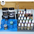Post1.png Modular Paint Rack set - for Miniature Model Paints - Paint Holder / Shelf