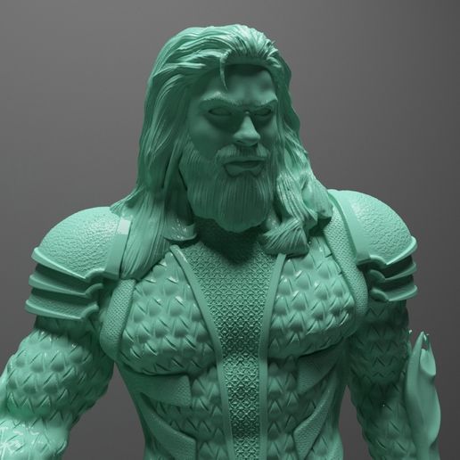 AQUAMAN WITH TRIDENT 3D PRINTABLE MODEL 3D model