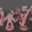 0401.png Ork soldiers with melee weapons and pistols set#4