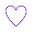 heart thin modern 2in.stl 4 sizes - Thin Modern Heart Shape Cookie Cutter - SHARP cutting edges - So Versatile!