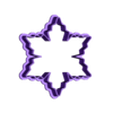 snowflake cults9 6.5cm x  7.5.stl Snowflake cutter set - ten sizes