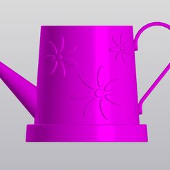1.jpg Planter Watering can with daisies
