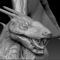 dr4.png STL file Dragon with removable mountain base・3D printing design to download